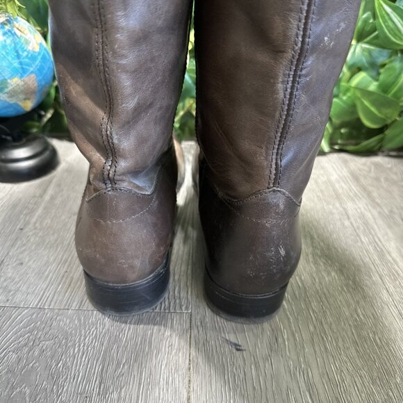 Frye Melissa Button 2 Brown Leather Knee High Riding Boots Equestrian Women 9 B - Picture 7 of 12